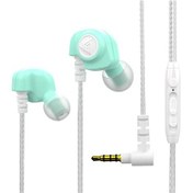 Resim Lasonstiges Yeşil Qkz Sk5 Kablolu Kulaklık Kulak İçi 3.5mm Aux Mıc Gürültü Azaltma Hd Çağrı Hıfı Oyun Müziği Spor Moda Tasarımı İçin 