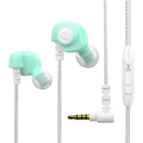 Resim Lasonstiges Yeşil Qkz Sk5 Kablolu Kulaklık Kulak İçi 3.5mm Aux Mıc Gürültü Azaltma Hd Çağrı Hıfı Oyun Müziği Spor Moda Tasarımı İçin 