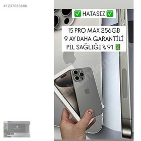Resim Apple iPhone 15 Pro Max İkinci El TR | 256 GB | Gri 