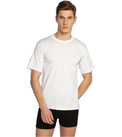 Resim Erkek Penye 6'lı Paket 0 Yaka Yarım Kollu Fanila Beyaz %100 Pamuklu Beyaz 