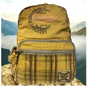 Resim Kaliteli Renkli Vintage Disayn Günlük Sırt Gezi Okul Seyahat Çantası 31 Cm X 41 Cm Turuncu - Sarı 