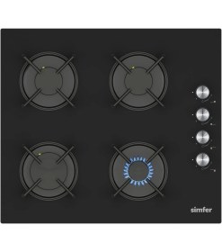 Resim Simfer Ankastre Set Siyah Mekanik Cam Ocaklı 2'li Set (Fırın + Ocak) 
