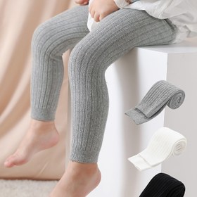 Resim 3'lü Paket Kızlar için Retro Düz Renk 7/8 Uzunlukta Dar Kesim Taytlar - İlkbahar & Sonbahar Katmanlama İçin Yumuşak Esnek Örme Pantolon, Sadece Elde Yıkama, Mevsimsel Giyim, Rahat Örgü 