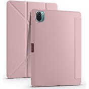 Resim Khayra Mi Pad 5 Kılıf Tri Folding Kalem Bölmeli Standlı Kılıf - Rose Gold Rose Gold 