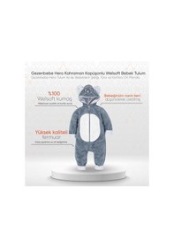 Resim Gezenbebe Hero Kahraman Kapüşonlu Welsoft Bebek Tulum Çok Renkli 