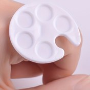 Resim 1 Adet, Plastik Mini Parmak Yüzük Tırnak Paleti, Manikür Ve Tırnak Sanatı Için Pigment Tutucu Ile Pratik Ve Taşınabilir Tırnak Boyama Aracı 
