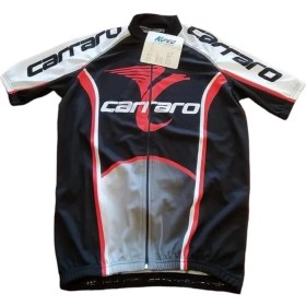 Resim Carraro Bisiklet Forması Kısa Kol Dik Yaka Fermuarlı Siyah Beyaz S Beden W05 2008815 