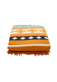 Resim İpekçe Petra Çift Kişilik Pamuk Battaniye Turuncu 180 220 Turuncu 
