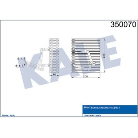 Resim EVAPORATOR MEGANE I SCENIC I KALE 350070 OEM 