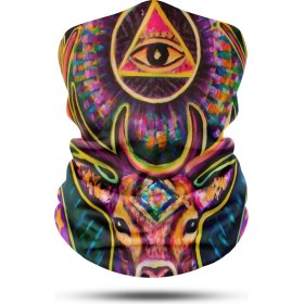 Resim Dair Aksesuar Geyik Desenli Motosiklet Boyunluk Bandana Outdoor 