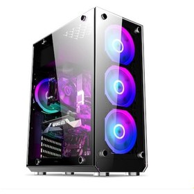 Resim Blueforce Hunter 4 RGB Fanlı Atx-Mini Atx Itx Uyumlu Mid Tower Bilgisayar Kasası 