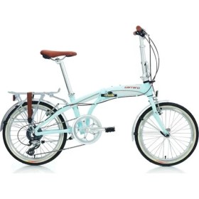Resim Carraro Flexı Classıco Katlanır Bisiklet 320H V 20 Jant 8 Vites Pastel Yeşil Beyaz Kırmızı Yeşil 