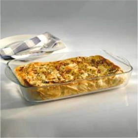 Resim Beyaz Dikdörtgen Borcam Kulplu Tepsi, Dayanıklı ve Şık Tasarım 