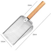 Resim Yifomall Paslanmaz Çelik Kedi Kumu Küreği - Büyük Ve Dayanıklı Evcil Hayvan Ekipmanı 