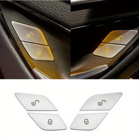 Resim Mercedes-Benz C/E Sınıfı Kapı Kilidi Düğme Kapağı için 1 adet, ABS Malzeme, Araba İç Aksesuarına Uygun 