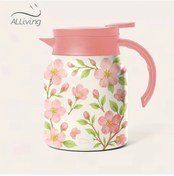 Resim Willowhaven Pembe Şeftali Çiçekli 33oz Paslanmaz Çelik Vakumlu Termos Kahve Bardağı Sızdırmaz 