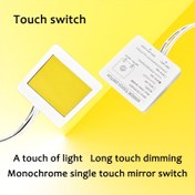 Resim Ayna Dokunmatik Kontrol Anahtarı LED/COB Karartma için, 5A Maksimum Akış ile Adımsız Karartma, DC ile Çalışır, Banyo Ayna Işıkları ve Alt Dolap Aydınlatması için Uygun, Pil Gerektirmez - Çalışma Voltajı 5-24V. 