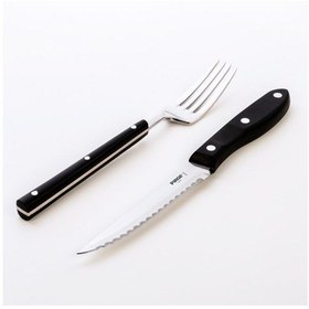 Resim Pirge Steak Biftek Bıçağı & Çatal Seti 12cm 41085 