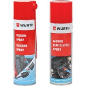 Resim Würth Motor Temizleyici Sprey 500 ml + Silikon Sprey 500 ml 