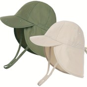 Resim 1 adet/2 adet Camptrace Yaz Macerası Geniş Kenar Güneş Şapkaları, Hızlı Kuruyan Naylon ve Spandex, Hafif Çekme İpli Plaj Şapkaları Seyahat ve Yüzme için, Elde Yıkama, Doğum Günü Durumu, Gençler için Uygun Tasarım, Kamp trac 