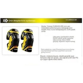 Resim Jokmae K01-3 Siyah Motosiklet Diz Koruyucu: Off-road Kullanım, Kalın Anti-düş Kapak, Gece Yansıtıcı, Çiftli Lastikli Dikişli Dizlikler Siyah Diğer 