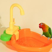 Resim Papağan Eğlence Banyo Küveti, Kuş Oyuncak, Kuş Banyosu için 2 Adet AA Pil Gerekir, Dahil Değildir 