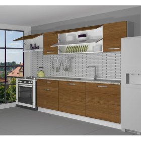 Resim Decoraktiv Ekol 240 MDF Hazır Mutfak Dolabı - Tezgah Dahil - Naturel Ceviz 