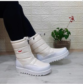 Resim Lee Cooper 31190 Beyaz Kaymaz İçi Kürklü Önden Fermuarlı Kar Botu 001 