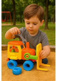 Resim Eğitici Sök Tak Forklift Çok Renkli 