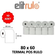 Resim Elitrulo Termal Pos Rulo 80mm x 60mt - 10 Adet 