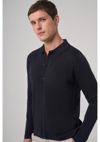 Resim Erkek Lacivert Trend Polo Yaka Gömlek Triko 26kc017005200 Lacivert Lacivert 