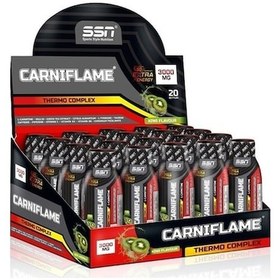 Resim SSN Sports Style Nutrition SSN Carniflame 3000 mg 20 Shot L-Karnitin Termojenik Kilo 