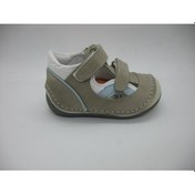 Resim Angelokids Perlina 01102 Doğal Deri Ortopedik Ilk Adım Ayakkabısı 18-21 (422287985) Beyaz - Gri 