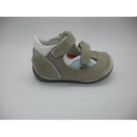 Resim Angelokids Perlina 01102 Doğal Deri Ortopedik Ilk Adım Ayakkabısı 18-21 (422287985) Beyaz - Gri 