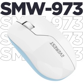 Resim Everest SMW-973 USB Beyaz/mavi 2.4ghz Kablosuz Mouse 