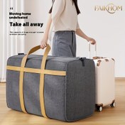 Resim 50% Daha Katlanabilir Antibakteriyel Kumaş Hareket Çantaları - Giysiler/ Battaniyeler için Taşınabilir, Toz Geçirmez Depolama Organizatörü, Dolap Alan Tasarrufu İçin Minimalist Fermuar Tasarımı, Seyahat Dostu, Bagaj Depolama 