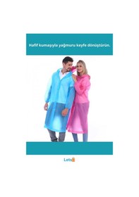 Resim Letsii Su Geçirmez Mavi Kalın Naylon Yağmurluk Çok Renkli 