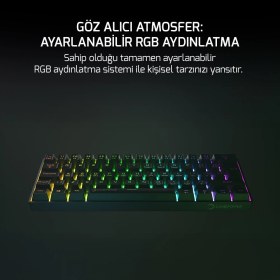 Resim Gamepower Lyra Rgb 60M 62TUŞ Siyah Mekanik Kablolu Blue Switch Klavye - 3 Yıl Garantili 