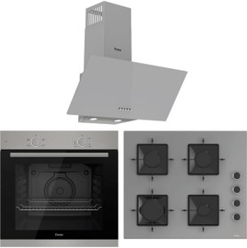 Resim Ferre XE61MDV - SS208 - D088 4 Prog. Mekanik Statik XL 78 Litre Ankastre Set - Gri 