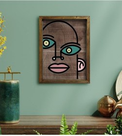 Resim Bk Home Picasso Style Tasarımlı Doğal Masif Ahşap Çerçeveli Tablo (551089915) 