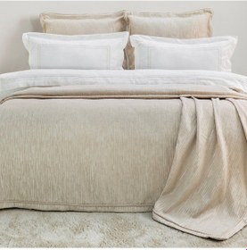 Resim Schafer Home Pavia Şönil Yatak Örtüsü Nevresim Seti 7 Parça-bej Bej 