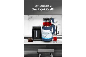 Resim Goldmaster Ege Mavisi Profesyonel Elektrikli Mutfak Çeyiz Seti 2 Li Evlilik Paketi 
