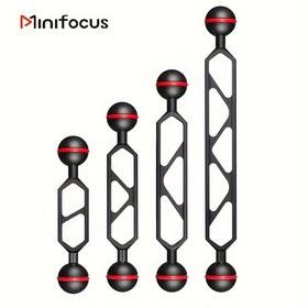 Resim Minifocus Profesyonel Çift Toplu Alüminyum Alaşımlı Uzatma Kol, 2.54cm Su Altı Gimbal Uzatıcı Kameralar, Video Işıkları & Flaş için - CNC Malzeme, Su Altı Fotoğrafçılığı Tutkunları için İdeal, MINIFOCUS 