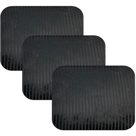 Resim Knsz oturma minderi 3 lü artis&mutlu siyah çizgili kumaş tel bar taburesi sandalyesi için 