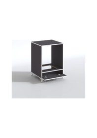 Resim Kenzlife Ankastre Modülü Kabini Krom Gri Fırın Ocak Dolabı Kapaklı Ayaklı Sabit Tabla 