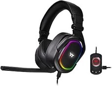 Resim Thermaltake Argent H5 RGB 7.1 Surround Ses Oyun Kulaklığı | Çift Yönlü Mikrofon | Hafızalı Köpük Kulak Yastığı | PC/Xbox One/PS4/Mobile | Siyah 