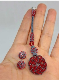 Resim Bakır El İşi Kazaz Püskül & 2 Habbeli Takım 45532 