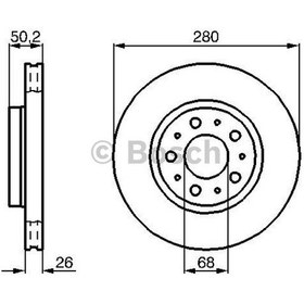 Resim Volvo On Fren Aynası Volvo 850 91 97 S70 C70 V70 960 2.0 2.5 2.5 20v 2.5tdi 97 280x26x5dlxhavalı - Bosch 0986478603 