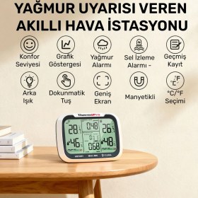 Resim Thermopro TP270 Termometre Iç/dış Mekan Profesyonel Dijital Sıcaklık ve Nem Ölçer 