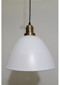 Resim Riolight Retro Beyaz Içi Beyaz Tekli Metal Sarkıt Çap: 28Cm (538289571) 